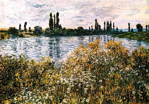 Claude Monet By the Seine near Vetheuil Norge oil painting art